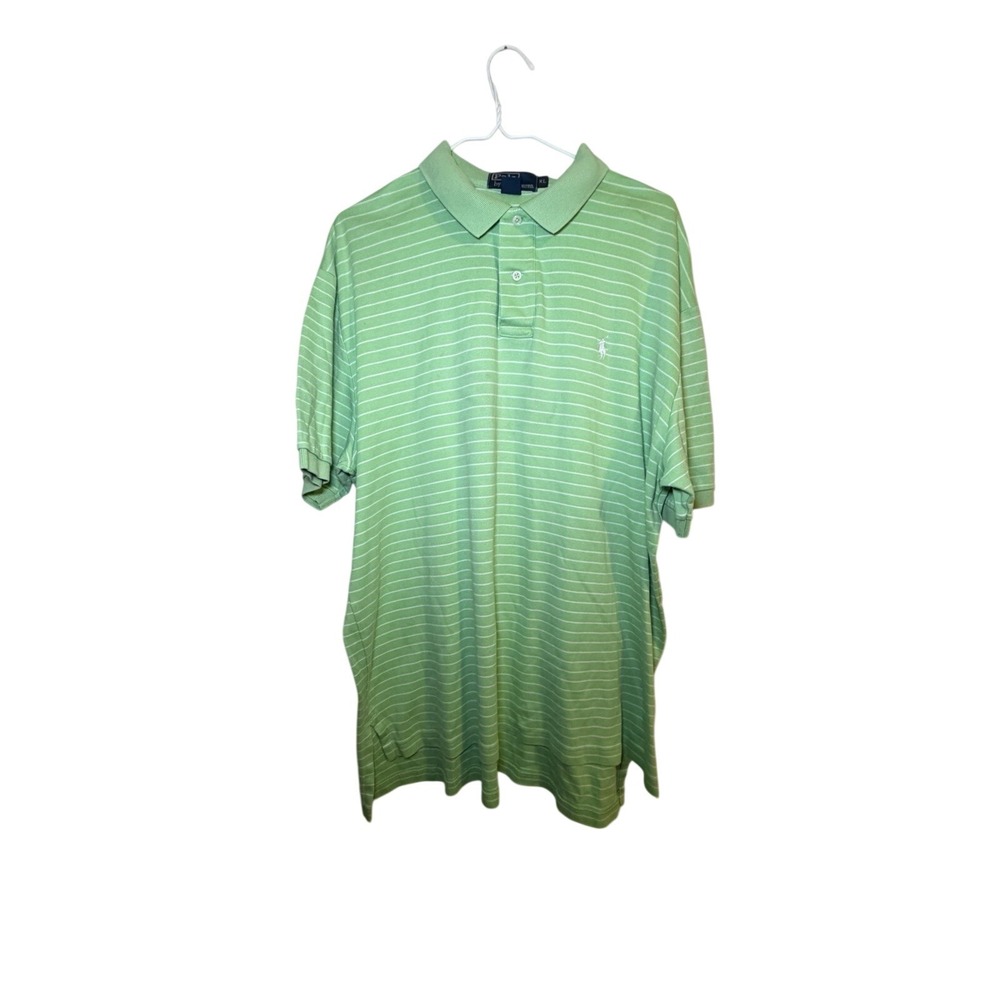 Polo Golf Ralph Lauren Polo Shirt Mens XLarge Green Striped